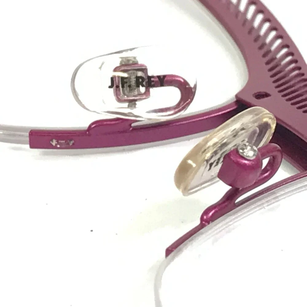 J.F. Rey Eyeglasses Frames JF2574 8085 Purple Pink Cat Eye Half Rim 54-17-136